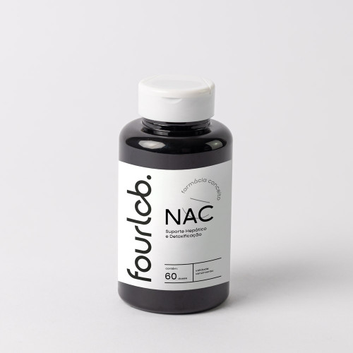NAC 500mg Suporte Hepático e Detoxificação - 60 doses