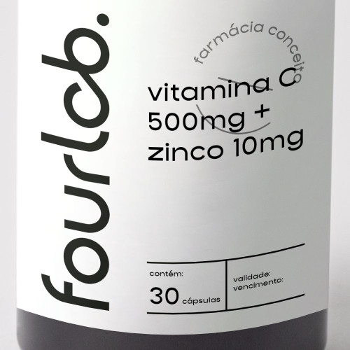 Vitamina C 500mg + Zinco 10mg - 30 cápsulas