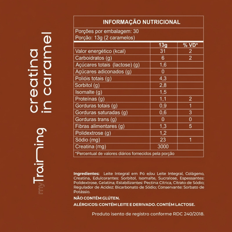 Creatina in Caramel Brigadeiro - 60 caramelos