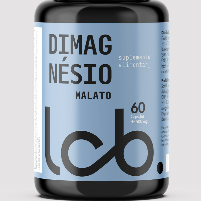 Dimagnésio Malato 350mg  Energia Muscular e Anti-Fadiga - 60 Cápsulas 