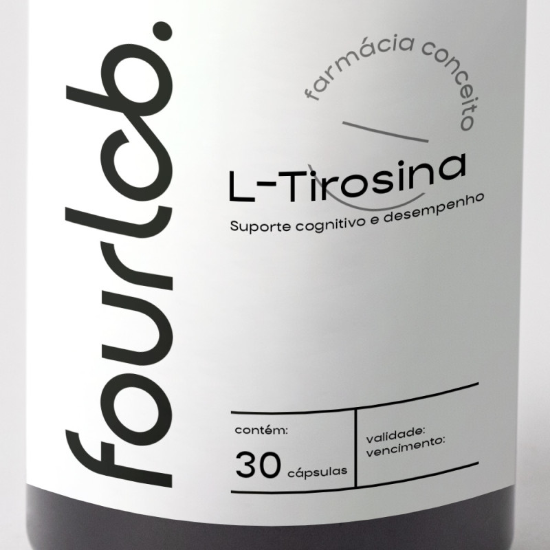 L-Tirosina 500 mg – Energia e Foco Mental - 30 cápsulas