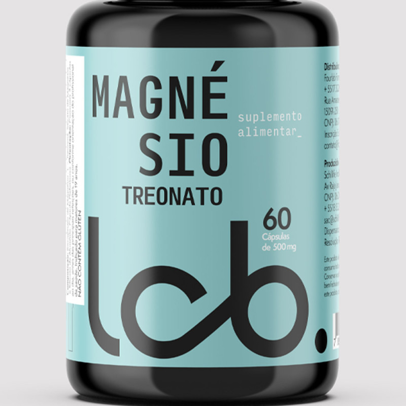Magnésio Treonato 500mg  Desempenho Cognitivo e Memória- 60 Cápsulas 