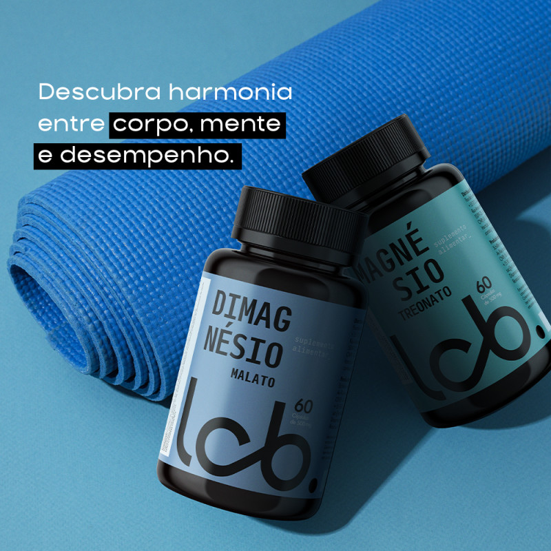 Dimagnésio Malato 350mg  Energia Muscular e Anti-Fadiga - 60 Cápsulas 