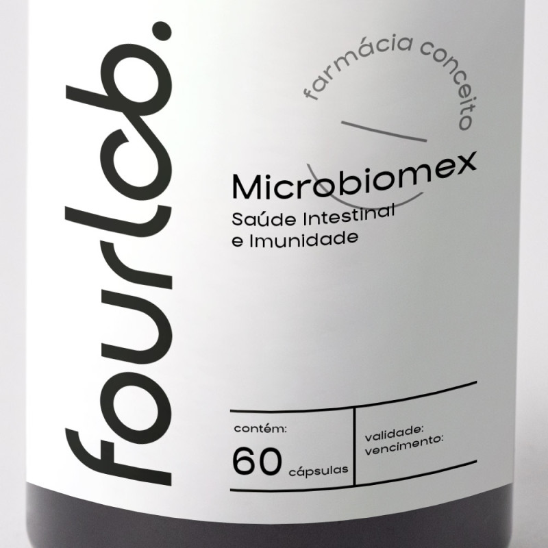 Microbiomex 500mg  Saúde Intestinal e Imunidade - 60 cápsulas 