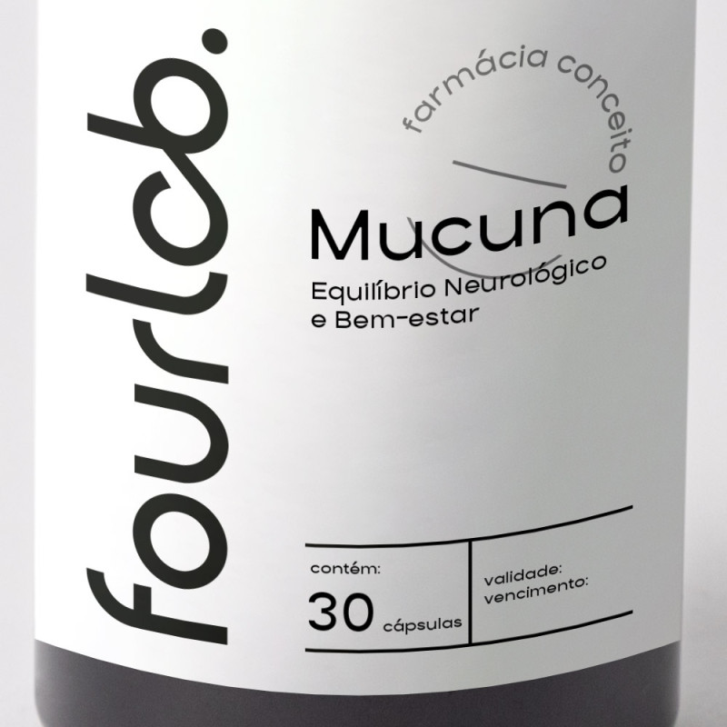 Mucuna 400mg Equilíbrio Neurológico e Bem-estar  - 30 Cápsulas