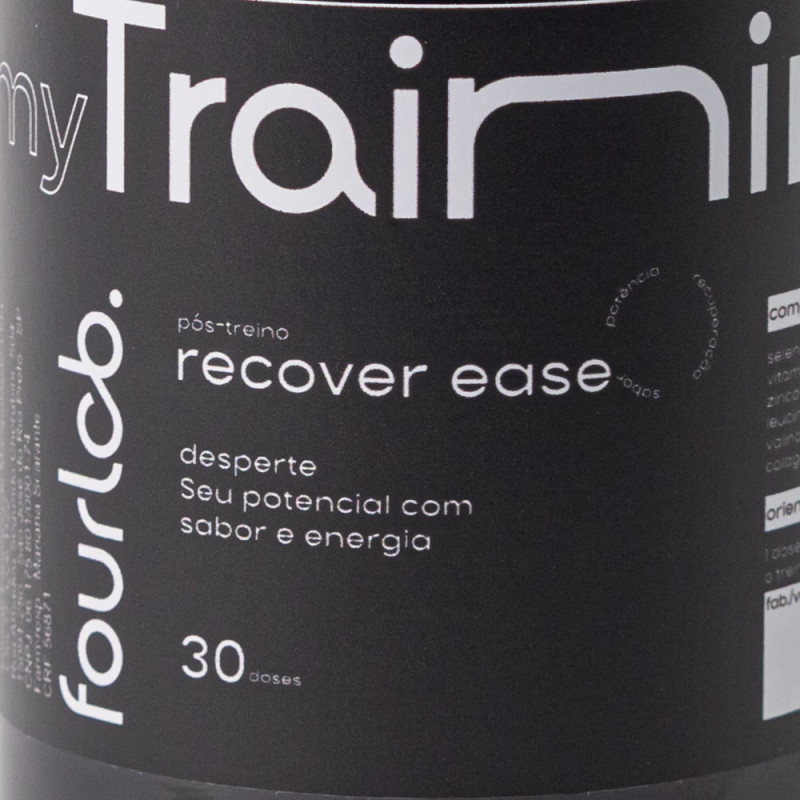 Pós Treino Recover Ease My Training: Selênio, Vit. C, Zinco, Leucina, Isoleucina, Valina, Colágeno Tipo II -  30 Doses