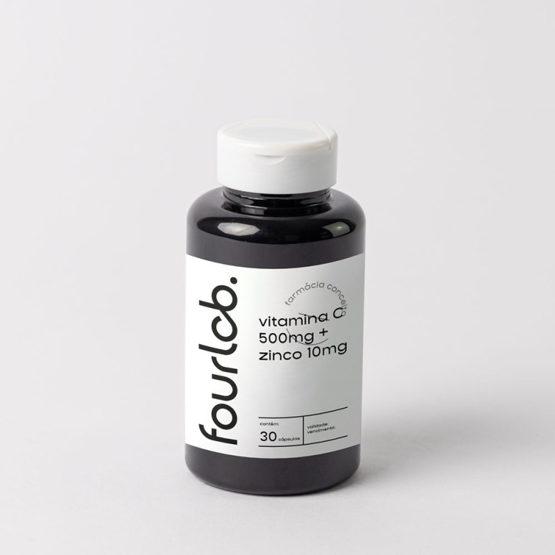 Vitamina C 500mg + Zinco 10mg - 30 cápsulas