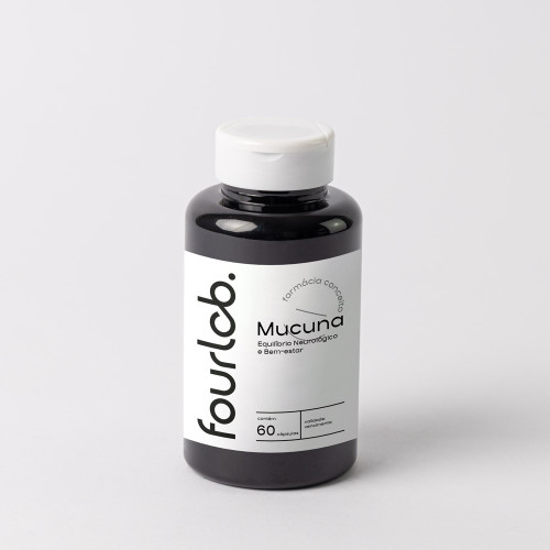 Mucuna 400mg Equilíbrio Neurológico e Bem-estar  - 60 Cápsulas